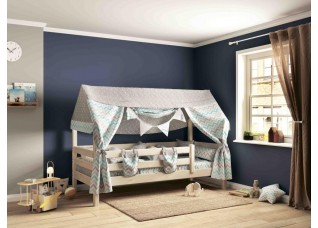 Кровать с надстройкой "Соня" Прозрачный лак