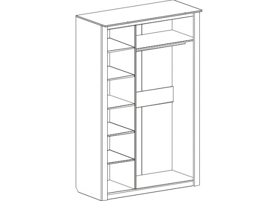 Шкаф трехдверный "Элана" спальня Бодега белая, МебельГрад