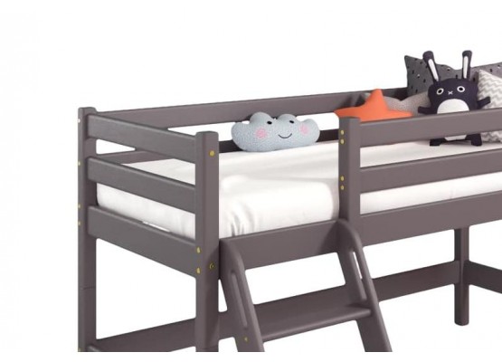 Вариант 12 Низкая кровать"Соня" с наклонной лестницей Лаванда, МебельГрад