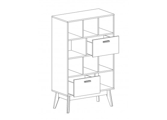 Стеллаж "Калгари" гостиная, МебельГрад