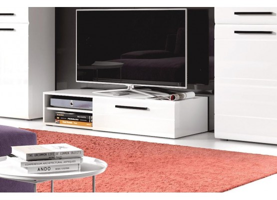 Тумба "Кёльн" 1220 (низкая) Белый Аляска / Белый глянец, МебельГрад