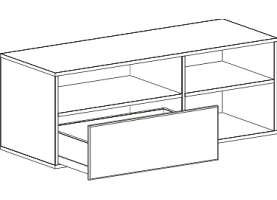 Тумба "Кёльн" 1220 (высокая) Белый Аляска / Белый глянец, МебельГрад