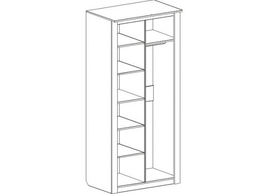 Шкаф двухдверный "Элана" спальня Дуб сонома, МебельГрад