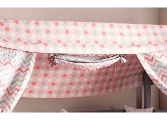 Балдахин для кровати с надстройкой "Соня" Коралловый, МебельГрад