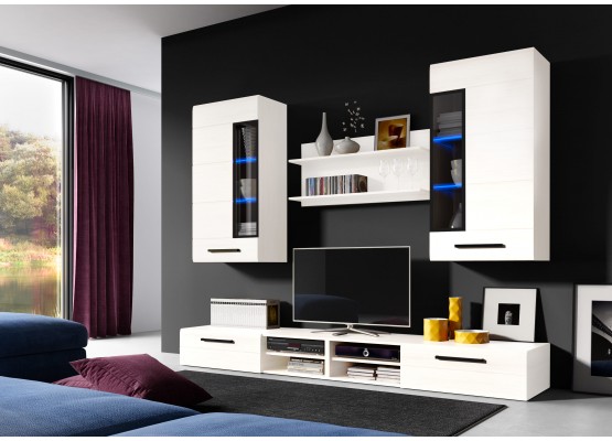 Тумба "Кёльн" 1750 Белый Аляска / Белый гланец, МебельГрад