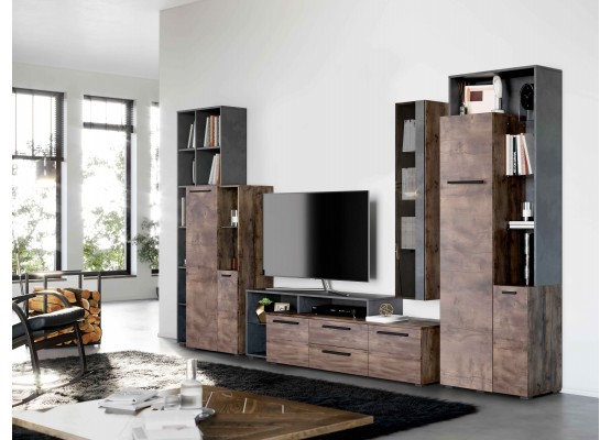 Шкаф навесной с дв "Глазго" гостиная, МебельГрад