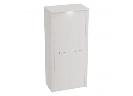Шкаф двухдверный "Элана" спальня Бодега белая, МебельГрад