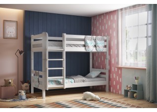 Вариант 9 Двухъярусная кровать "Соня" с прямой лестницей Белый