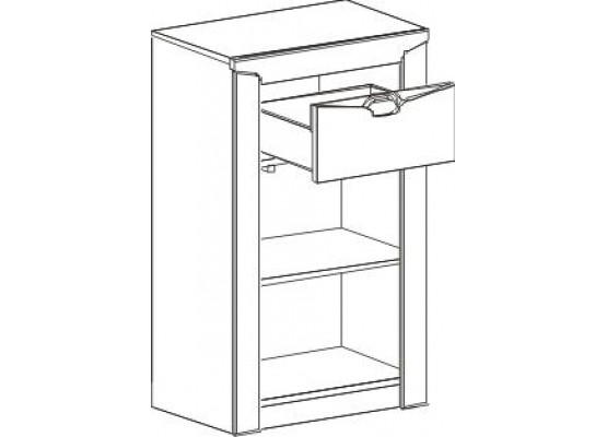 Тумба с дверцей и ящиком "Соренто" прихожая Дуб бонифаций, МебельГрад