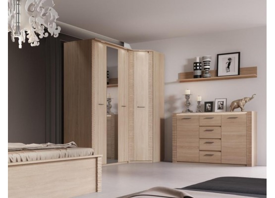 Шкаф трехдверный "Элана" спальня Дуб сонома, МебельГрад