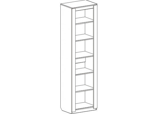 Шкаф однодверный "Элана" гостиная Бодега белая, МебельГрад