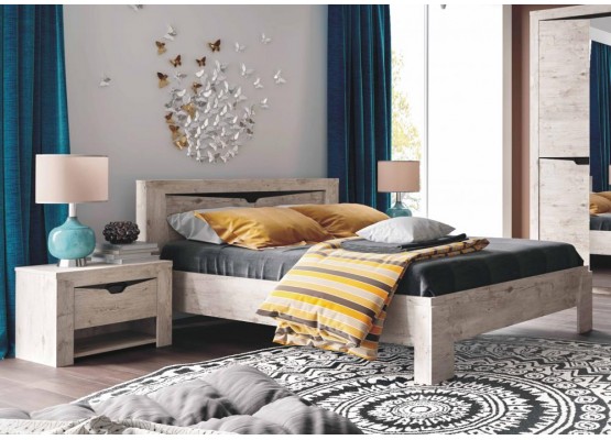 Кровать 1800 "Соренто" спальня Дуб бонифаций, МебельГрад