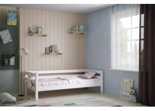 Вариант 2 Кровать "Соня" с задней защитой Белый