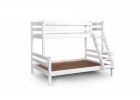 Кровать двухъярусная с наклонной лестницей "Адель" Белый полупрозрачный, МебельГрад