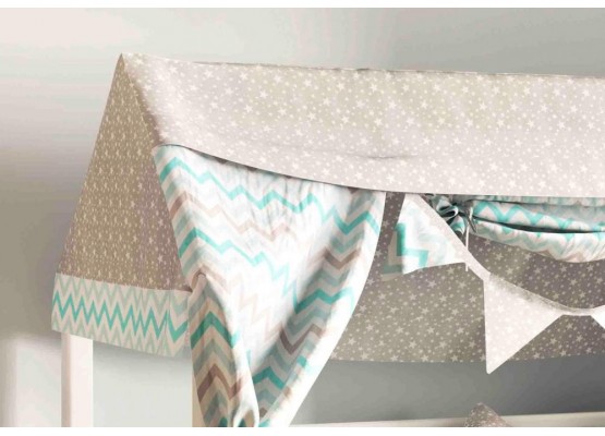 Балдахин для кровати с надстройкой "Соня" Небесный, МебельГрад