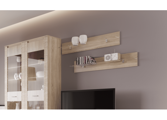 Полка "Элана" гостиная Дуб сонома, МебельГрад