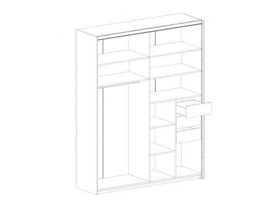 Шкаф с раздвижными дверями "Глазго" спальня, МебельГрад