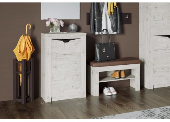 Тумба с дверцей и ящиком "Соренто" прихожая Дуб бонифаций, МебельГрад