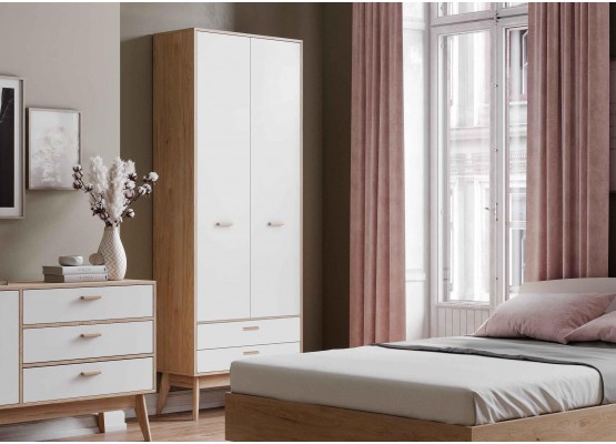 Шкаф 2 дв 2 ящика "Калгари" спальня, МебельГрад