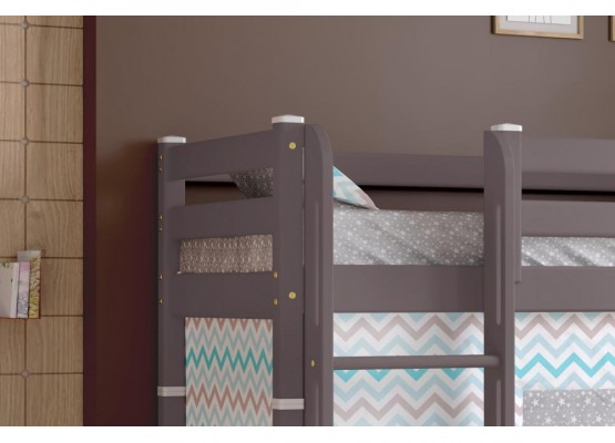 Вариант 5 Полувысокая кровать "Соня" с прямой лестницей Лаванда, МебельГрад