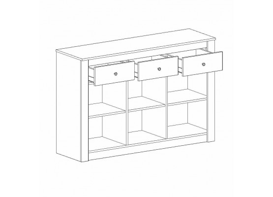 Тумба 3 дв. 3 ящ. спальня "Даллас", МебельГрад