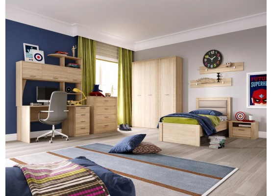 Кровать 900 "Элана" спальня Дуб сонома, МебельГрад