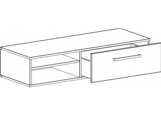 Тумба "Кёльн" 1220 (низкая) Белый Аляска / Белый глянец, МебельГрад