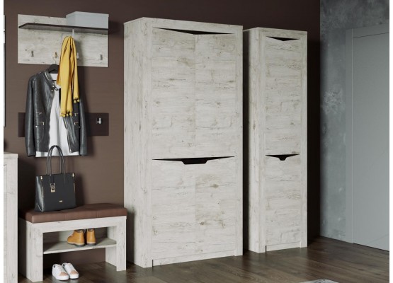 Шкаф двухдверный "Соренто" прихожая Дуб бонифаций, МебельГрад