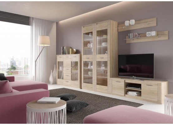 Полка "Элана" гостиная Дуб сонома, МебельГрад