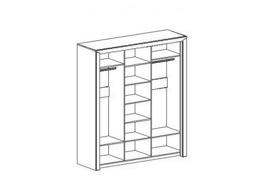 Шкаф 3 дв. с раздвижными дверями "Соренто" спальня Дуб бонифаций, МебельГрад