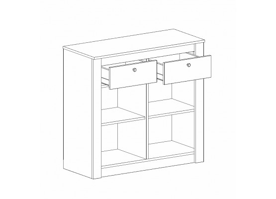 Тумба 2 дв. 2 ящ. спальня "Даллас", МебельГрад