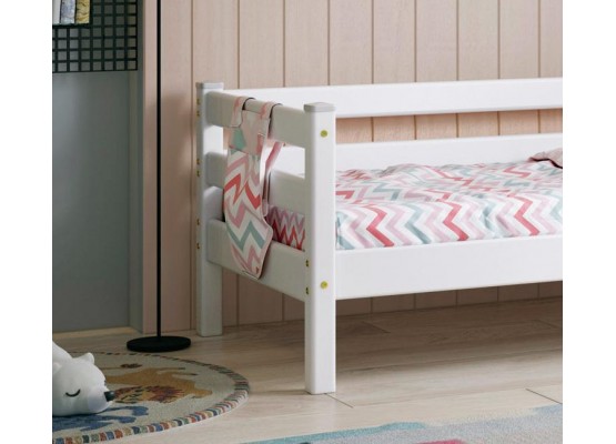 Вариант 2 Кровать "Соня" с задней защитой Белый, МебельГрад