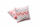Подушка 40х40 Зигзаг коралловый / Пряники коралловый, МебельГрад