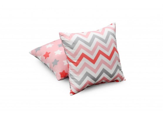Подушка 40х40 Зигзаг коралловый / Пряники коралловый, МебельГрад