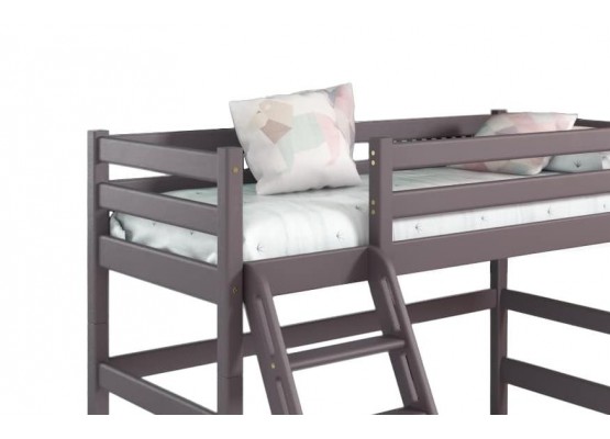 Вариант 6 Полувысокая кровать "Соня" с наклонной лестницей Лаванда, МебельГрад