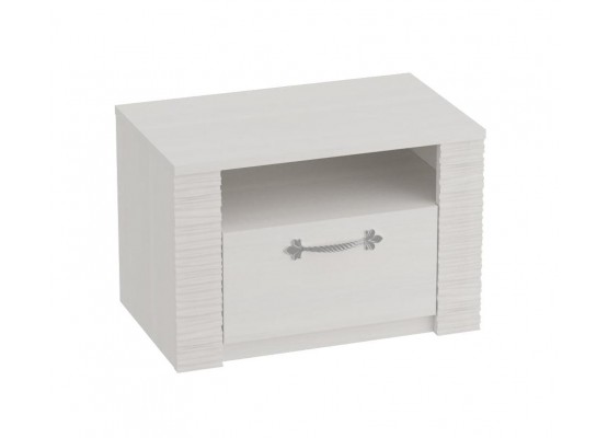 Тумба прикроватная "Элана" спальня Бодега белая, МебельГрад
