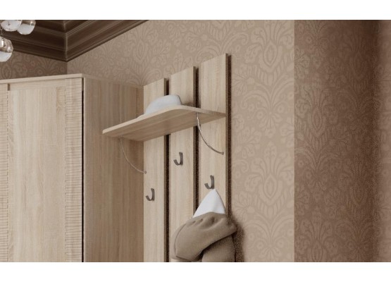 Вешалка "Элана" прихожая Дуб сонома, МебельГрад