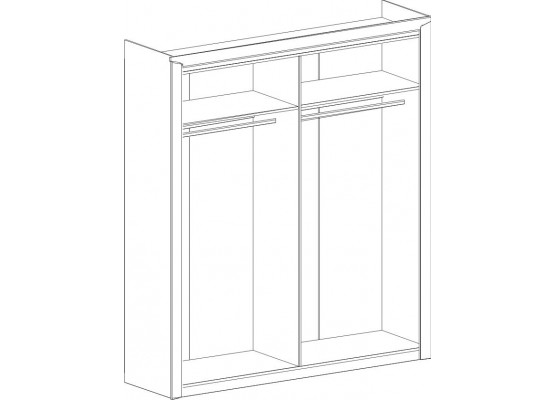 Шкаф 4 дв. "Соренто" спальня Дуб бонифаций, МебельГрад