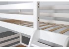 Кровать двухъярусная с наклонной лестницей "Адель" Белый полупрозрачный, МебельГрад