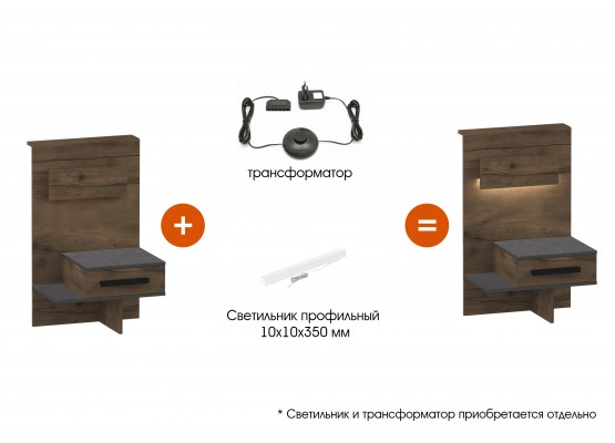 Тумба прикроватная "Глазго" спальня, МебельГрад