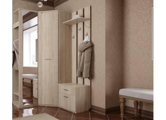Вешалка "Элана" прихожая Дуб сонома, МебельГрад