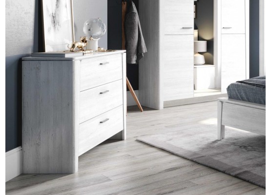 Комод с 3-мя ящиками "Мальта" спальня Дуб винтерберг, МебельГрад