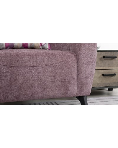 Кресло для отдыха «Наоми» Бордо 05 (приглушенный пурпурный) / Оригами брайт берри (ягодный) - 5