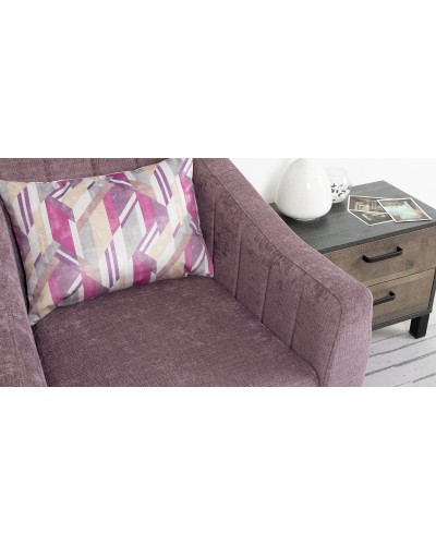 Кресло для отдыха «Наоми» Бордо 05 (приглушенный пурпурный) / Оригами брайт берри (ягодный) - 6