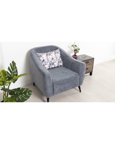 Кресло для отдыха «Наоми» Бордо 10 (графитовый серый) / Оригами микс шадес грей (серый) - 5