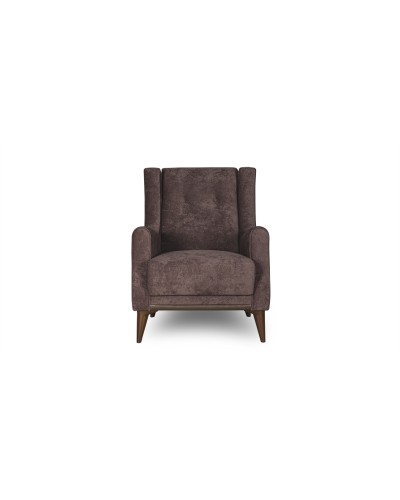 Кресло для отдыха «Плимут» Романс ява (тёмно-фиолетовый), Марвел шоколад (шоколадный) - 2