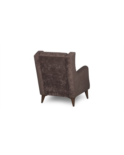 Кресло для отдыха «Плимут» Романс ява (тёмно-фиолетовый), Марвел шоколад (шоколадный) - 4