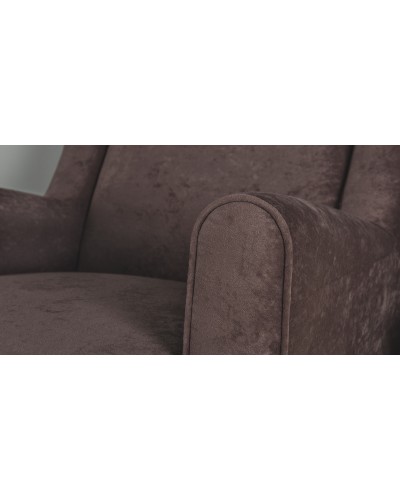 Кресло для отдыха «Плимут» Романс ява (тёмно-фиолетовый), Марвел шоколад (шоколадный) - 5