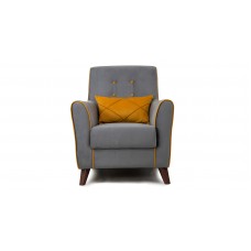 Кресло «Френсис» Амиго грей (кварцевый серый), Амиго йеллоу (золотистый желтый)