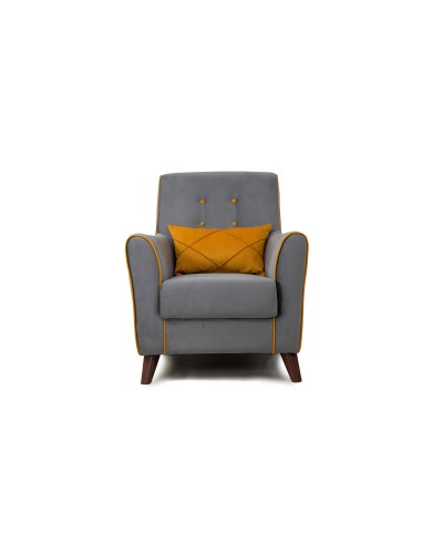 Кресло «Френсис» Амиго грей (кварцевый серый), Амиго йеллоу (золотистый желтый)
